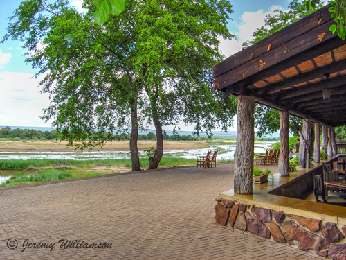 View of Restaurant deck at Letaba Rest Camp in Kruger National Park, South Africa Letaba Rest Camp Restaurant deck Kruger National Park South Africa Big Five Safari